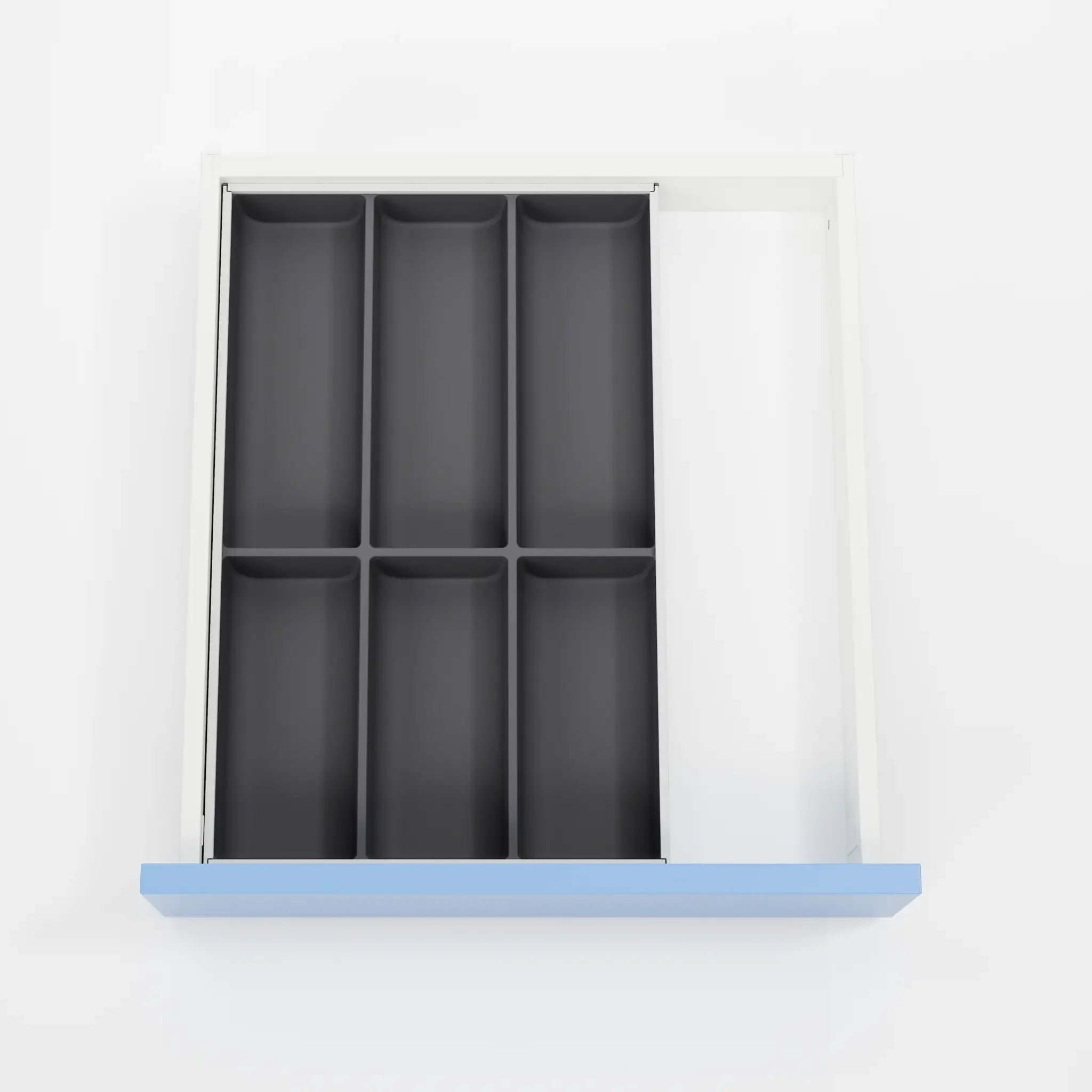 AMBIA-LINE Besteckkasten Stahl Soft-Touch (30 cm) Besteck Blum Seidenweiß 47.2