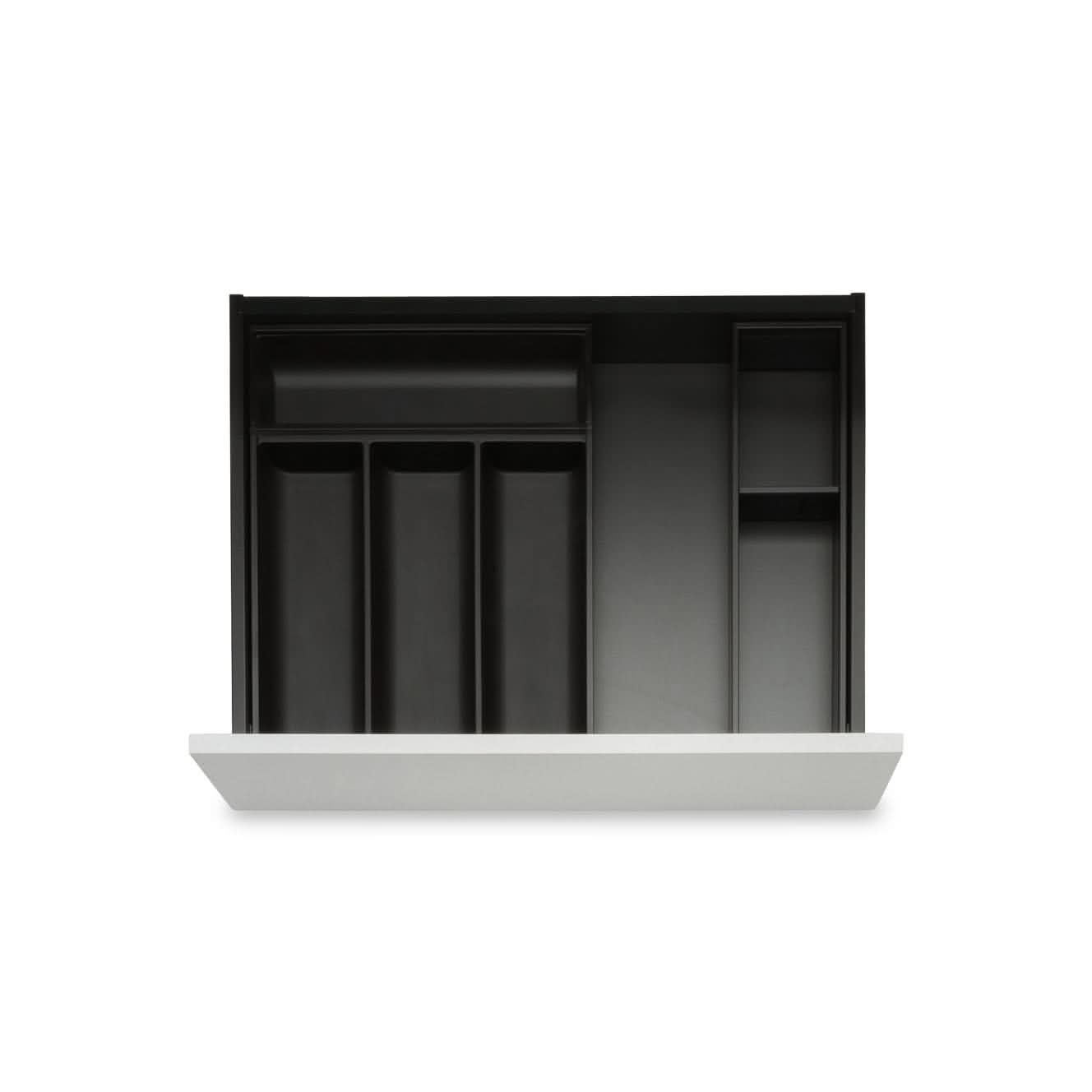 CLASSICduo Stahl Soft-Touch. Besteckkasten & Rahmen Bundle (40 cm) Bundle Blum Carbonschwarz 42.2