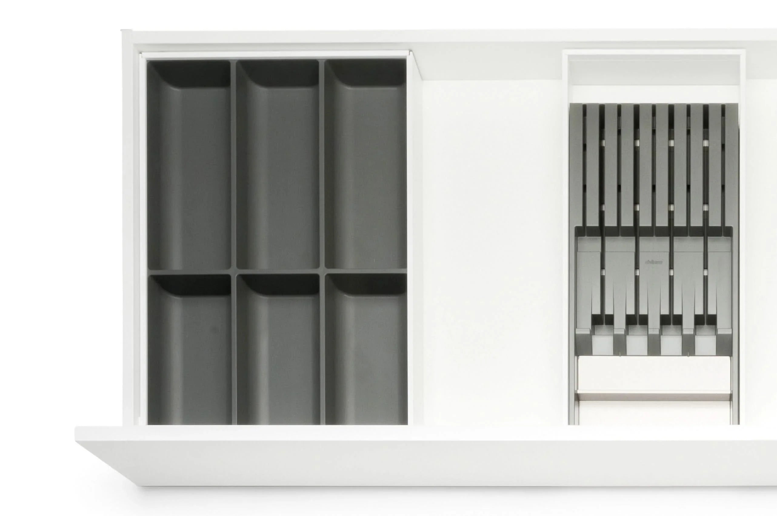 CLASSICknife Stahl Soft-Touch. Besteck- & Messereinsatz Bundle (50 cm) Bundle Blum Seidenweiß 47.2