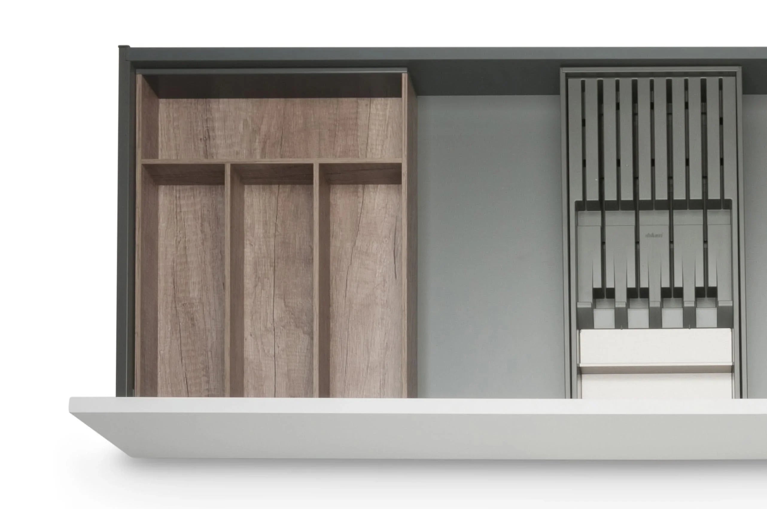 CLASSICknife Holz. Besteck- & Messereinsatz Bundle (50 cm) Bundle Blum Nebraska Eiche 42.2