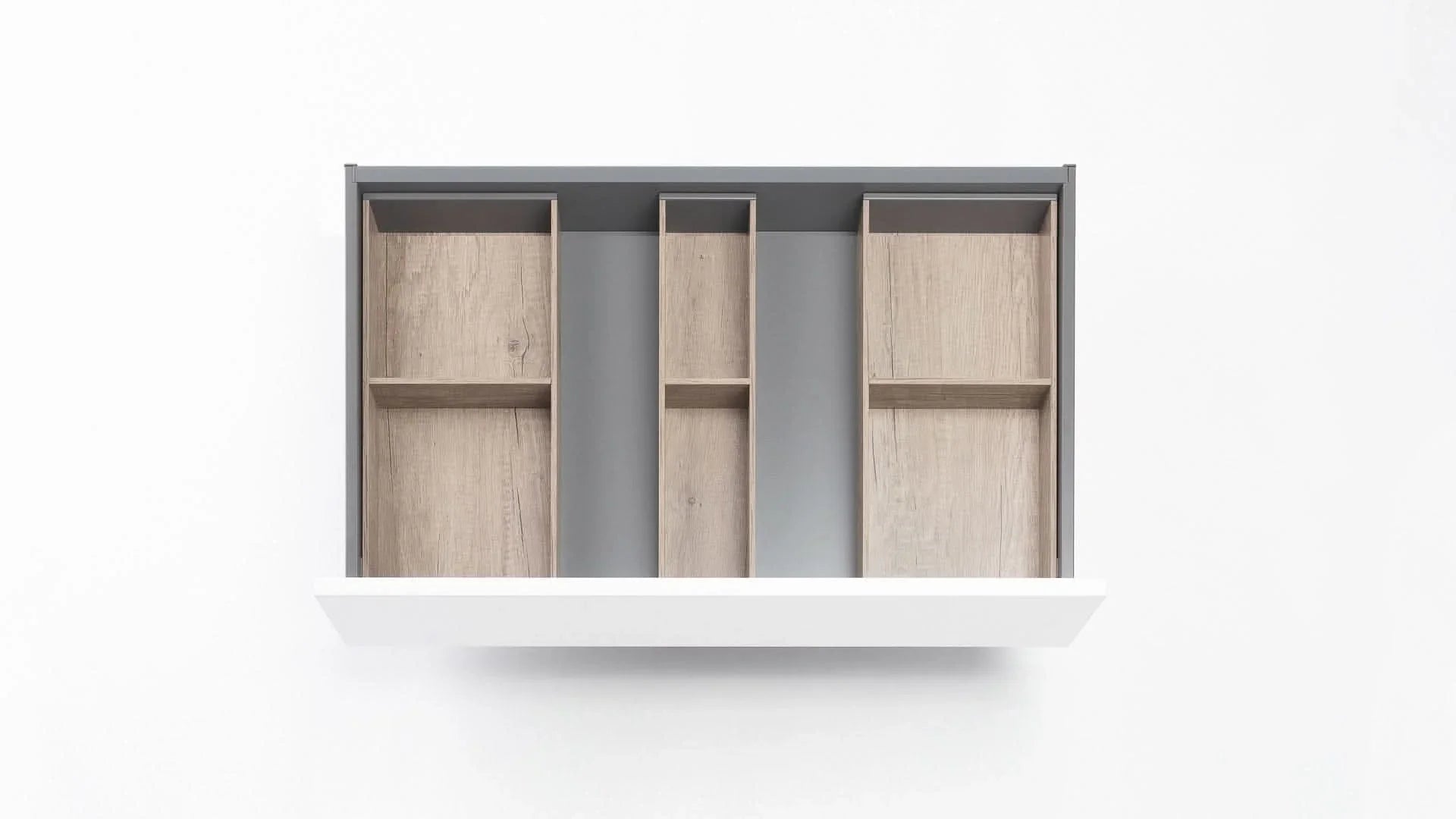 PLAINtrio Holz. Bundle für Besteck & Küchenutensilien (50 cm) Bundle Blum Nebraska Eiche 42.2