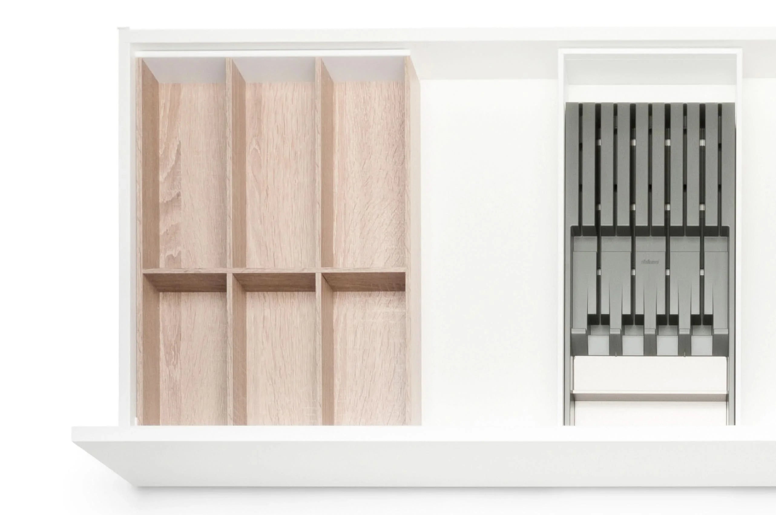 CLASSICknife Holz. Besteck- & Messereinsatz Bundle (50 cm) Bundle Blum Bardolino Eiche 47.2