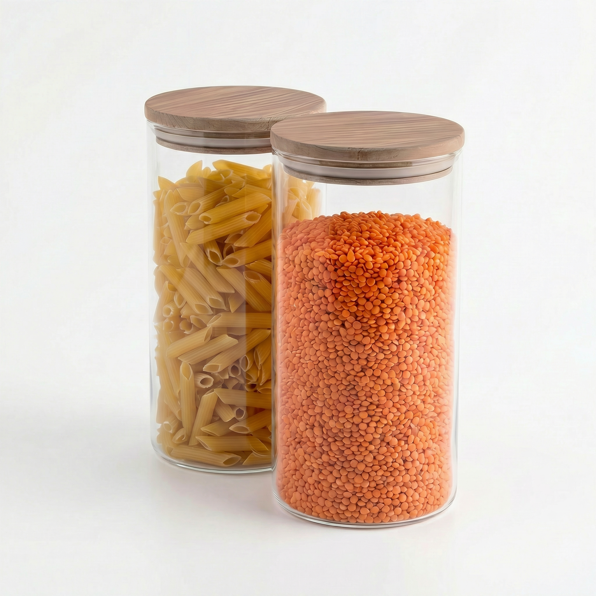 Vorratsglas-Set mit Holzdeckel | 530ml · 880ml · 1210ml simpleas 1210 ml