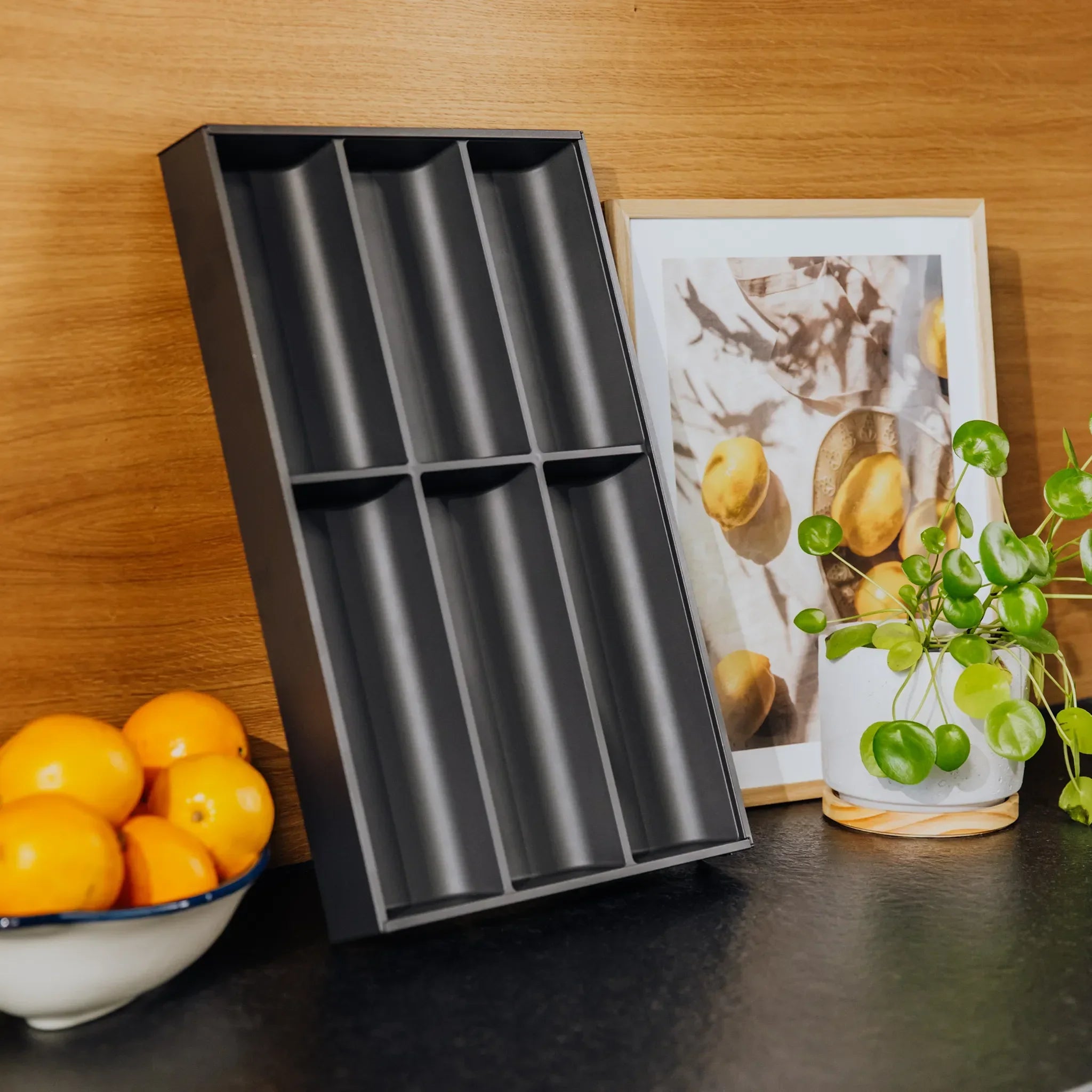 AMBIA-LINE Besteckkasten Stahl Soft-Touch (30 cm) Besteck Blum