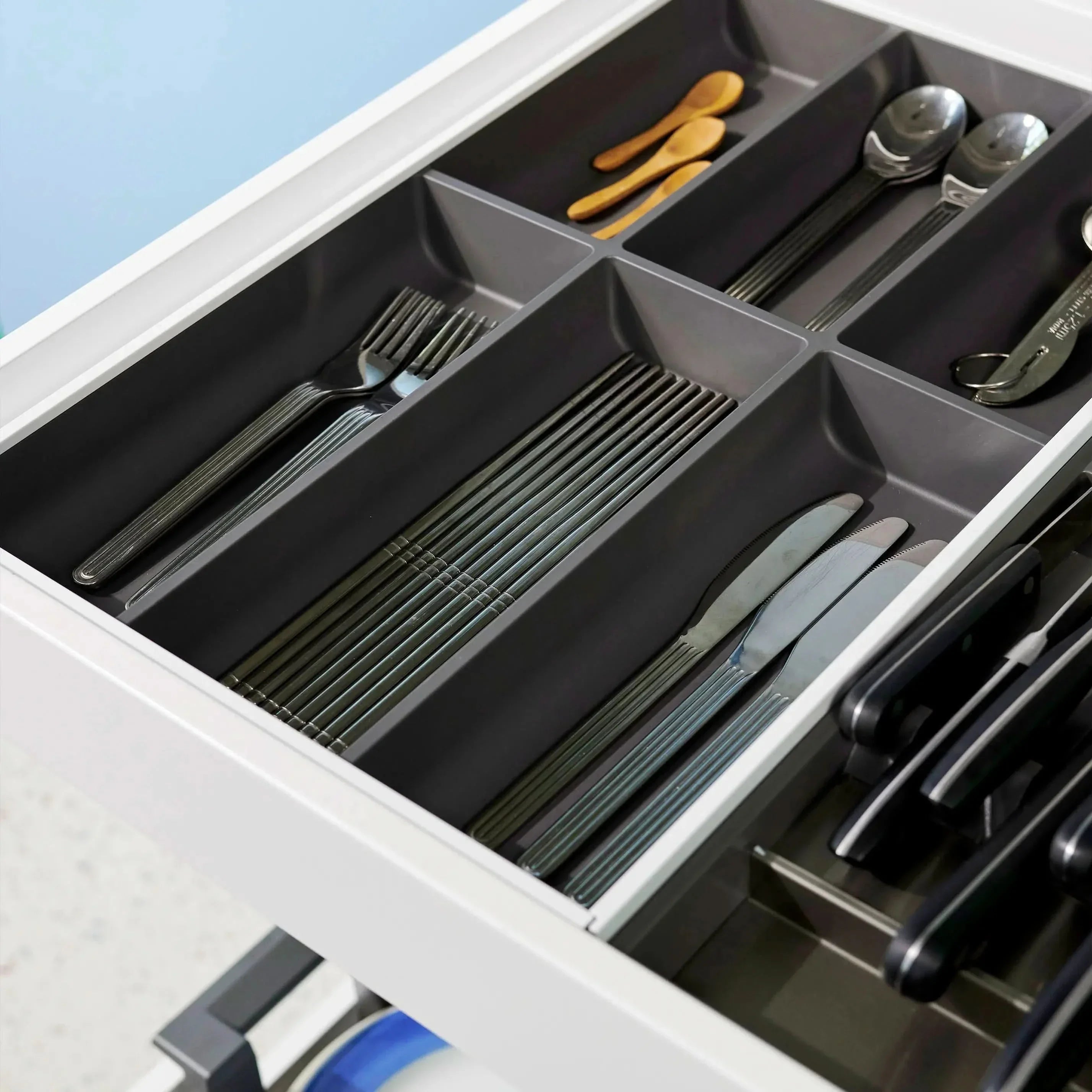 CLASSICknife Stahl Soft-Touch. Besteck- & Messereinsatz Bundle (50 cm) Bundle Blum