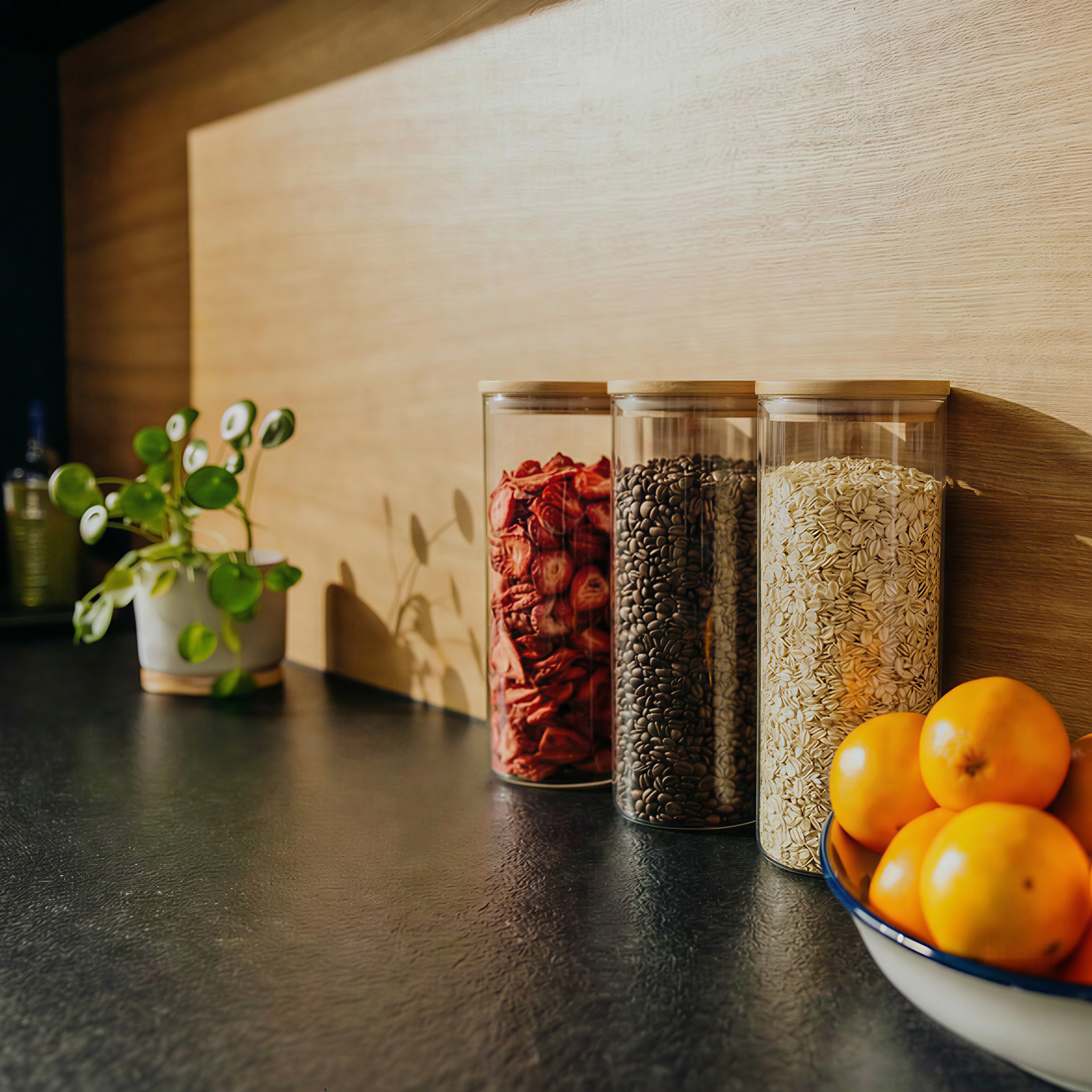 Vorratsglas-Set mit Holzdeckel | 530ml · 880ml · 1210ml simpleas